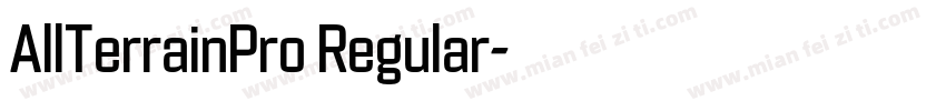 AllTerrainPro Regular字体转换